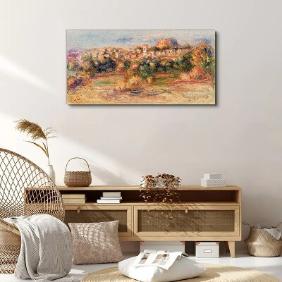 Landscape with colorful hills Canvas print