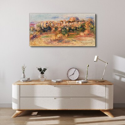 Landscape with colorful hills Canvas print