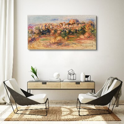 Landscape with colorful hills Canvas print