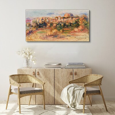 Landscape with colorful hills Canvas print