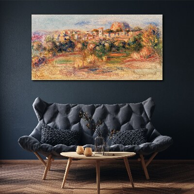 Landscape with colorful hills Canvas print