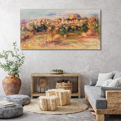Landscape with colorful hills Canvas print
