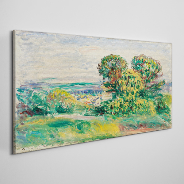 Green landscape with trees Canvas print