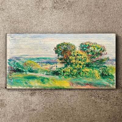 Green landscape with trees Canvas print