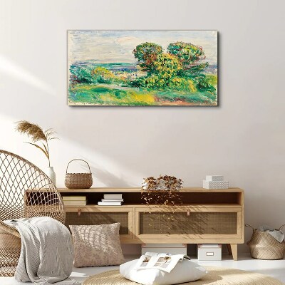 Green landscape with trees Canvas print