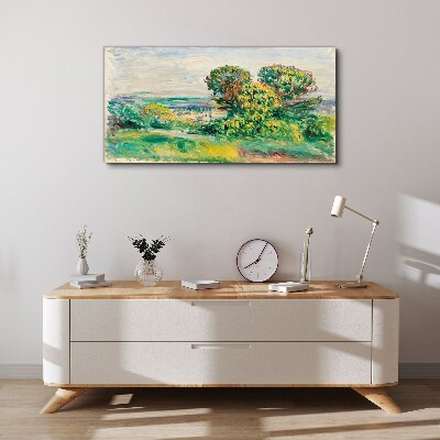 Green landscape with trees Canvas print