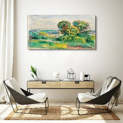 Green landscape with trees Canvas print