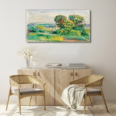 Green landscape with trees Canvas print