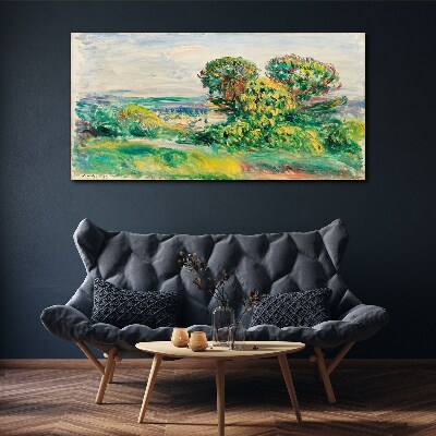 Green landscape with trees Canvas print