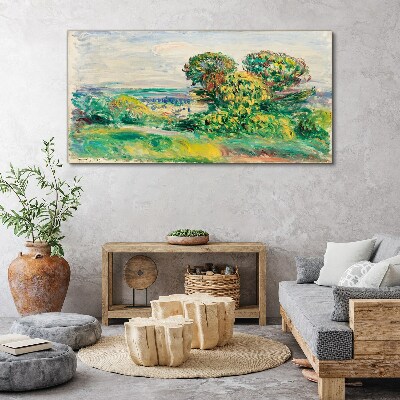 Green landscape with trees Canvas print