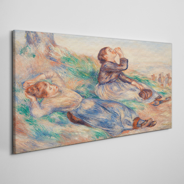 Children's dreams in the meadow Canvas print
