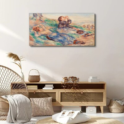 Children's dreams in the meadow Canvas print