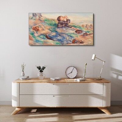 Children's dreams in the meadow Canvas print
