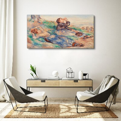 Children's dreams in the meadow Canvas print