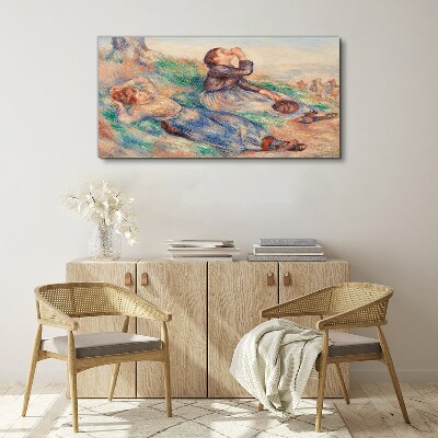 Children's dreams in the meadow Canvas print