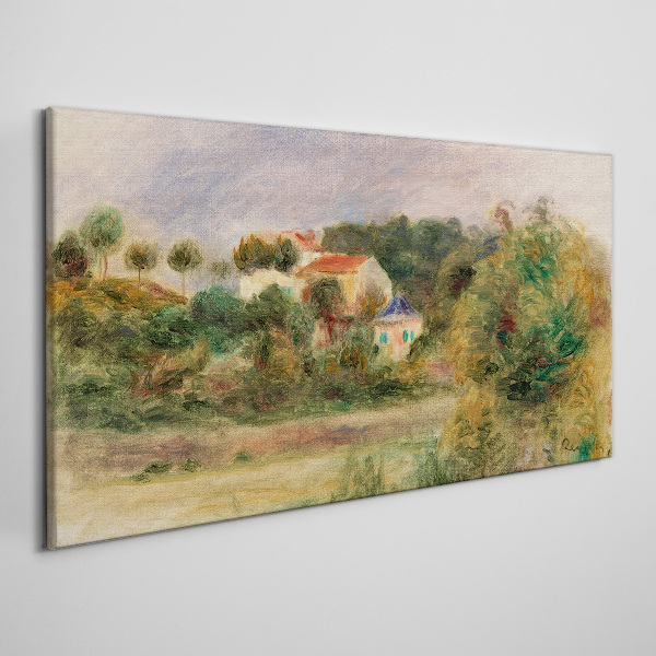 Idyllic landscape with a house Canvas print