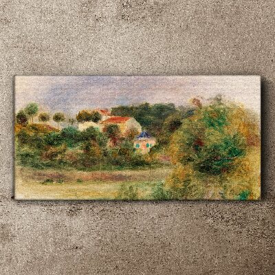 Idyllic landscape with a house Canvas print
