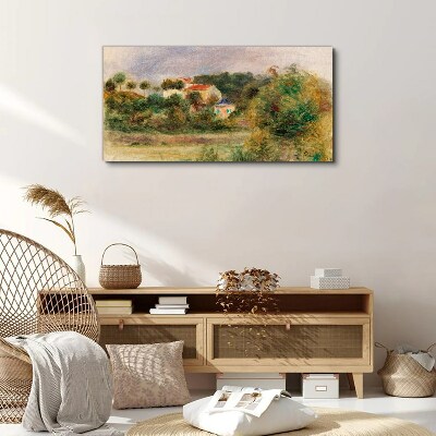 Idyllic landscape with a house Canvas print