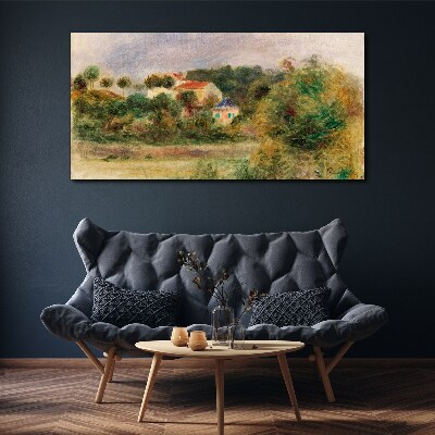 Idyllic landscape with a house Canvas print