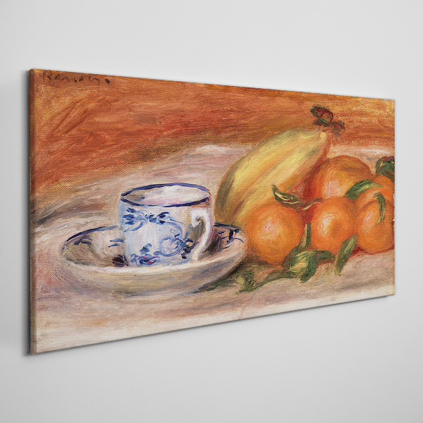 Fruit table with a cup Canvas print