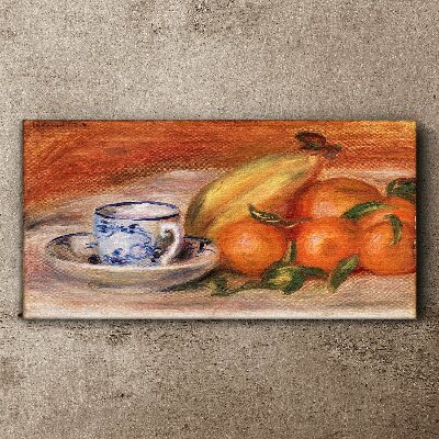 Fruit table with a cup Canvas print