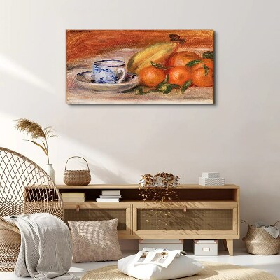 Fruit table with a cup Canvas print