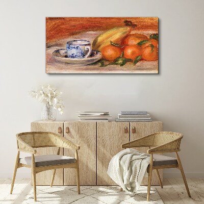 Fruit table with a cup Canvas print