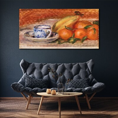 Fruit table with a cup Canvas print