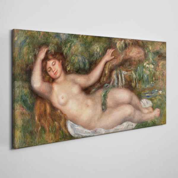 Bathing in the stream Canvas print