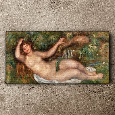 Bathing in the stream Canvas print