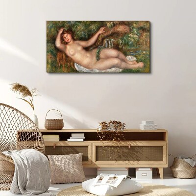 Bathing in the stream Canvas print