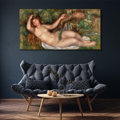 Bathing in the stream Canvas print