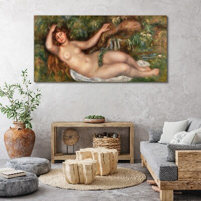 Bathing in the stream Canvas print
