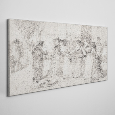 A scene from city life Canvas print