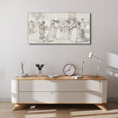 A scene from city life Canvas print
