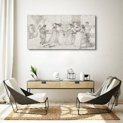 A scene from city life Canvas print
