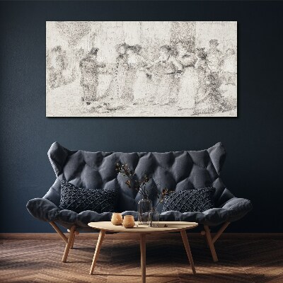 A scene from city life Canvas print