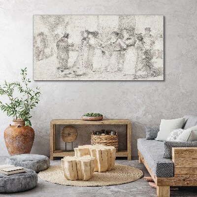 A scene from city life Canvas print