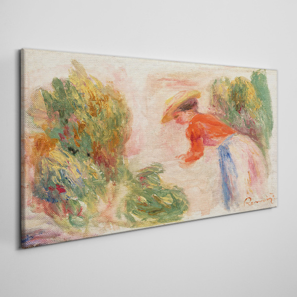 Working in the garden Canvas print