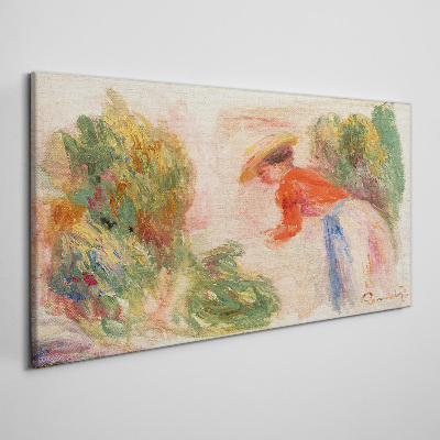 Working in the garden Canvas print