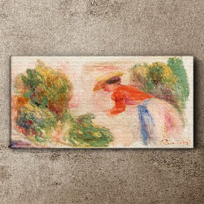 Working in the garden Canvas print