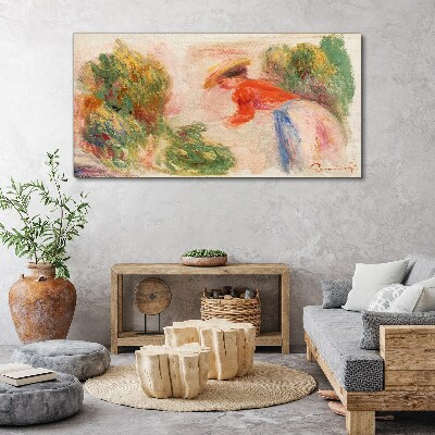 Working in the garden Canvas print