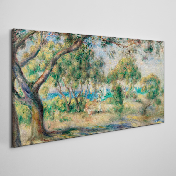 Summer landscape by the water Canvas print