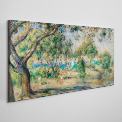 Summer landscape by the water Canvas print