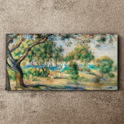 Summer landscape by the water Canvas print