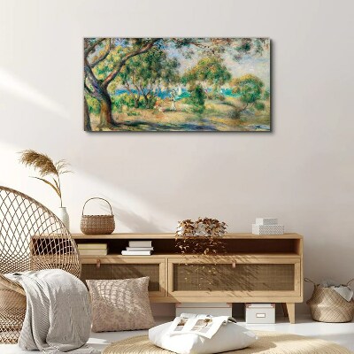 Summer landscape by the water Canvas print