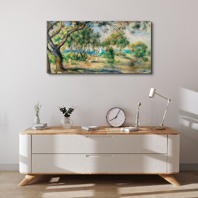 Summer landscape by the water Canvas print
