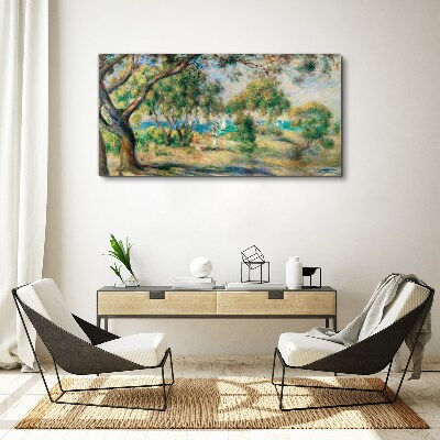 Summer landscape by the water Canvas print