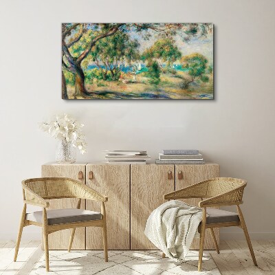 Summer landscape by the water Canvas print