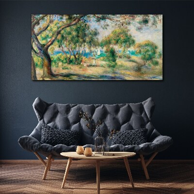 Summer landscape by the water Canvas print
